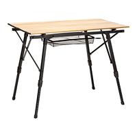 skandika Mesa Plegable de Aluminio Jamsa- máx 50 kg | Mesa para balcón, terraza, Camping, jardín (Jamsa (90 x 51,5 cm, óptica Madera))