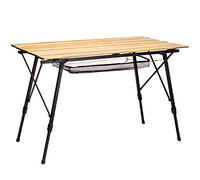 skandika Mesa Plegable de Aluminio Jamsa/Pikku - máx 50 kg | Mesa para balcón, terraza, Camping, jardín (Jamsa (120 x 70 cm, óptica Madera))