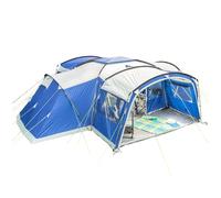 Skandika Nimbus 12 - Tienda de campaña Familiar/Grupos - mosquiteras - 760x630 cm - 4 cabinas (Suelo Cosido/cabinas oscuras/Azul)