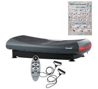 Skandika Placas vibratorias V2000 3D / 4D Vibration | Diseño curvado, 2 motores potentes, silenciosos, bandas de entrenamiento, póster, mando a distancia, Bluetooth | Para quemar grasa y entrenamiento de cuerpo entero