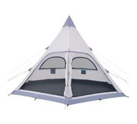 Skandika Tienda de campaña India Tipi | para 4-6 Personas, 2-3 m de Altura, Suelo Cosido, 3000 mm de Columna de Agua, UV 50+ (460 Protect (Beige/Gris))