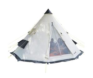Skandika Tipi 10 Protect Tienda de campaña Tipo Tipi para 10 Personas | Impermeable, Suelo de Tienda Cosido, mosquitera, más de 2,5 m de Altura, 3000 mm de Columna de Agua
