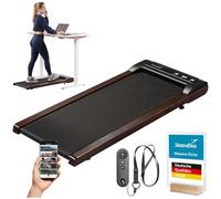 Skandika Walking Nordik K6-H | Cinta de Caminar para Uso doméstico, 6 km/h, Pantalla LED, Mando a Distancia, Kinomap (Roble Oscuro)