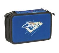 SKANDO BAGS Estuche Lego Ninjago - Elegante organización para utensilios de escritura con tres compartimentos espaciosos, cremalleras seguras y detalles únicos de Lego 1x1, Explorador de espacios,
