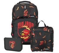 SKANDO BAGS Juego de 3 mochilas escolares Lego Ninjago Kai, Lego Ninjago, Kai, NORMAL, Juego de 3 piezas con estuche y bolsa de deporte