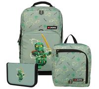 SKANDO BAGS Juego de 3 mochilas escolares LEGO NINJAGO Lloyd, Lego Ninjago, Spinjitzu Master, Optimo Starter - Juego de 3 piezas