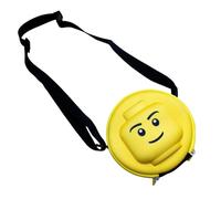 SKANDO BAGS LEGO Minifigures - Bolso bandolera para adolescentes y niños con cabeza de figura 3D, correa ajustable y cremallera, 1 L, 17 x 17 x 8 cm