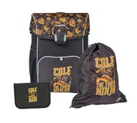 SKANDO BAGS Lego® NINJAGO® Cole - Mochila ligera con espacio para libros, fiambrera y botella, bolsillos frontales de malla, divisor de peso y parte trasera ergonómica