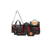 SKANDO BAGS LEGO NINJAGO Lloyd - Juego de 6 mochilas escolares cargadas de acción para estudiantes de primer grado, que combina un diseño lúdico con funcionalidad y comodidad., rojo, Kai