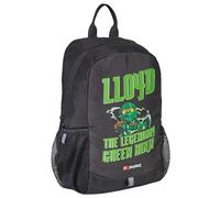 SKANDO BAGS LEGO NINJAGO Lloyd - Mochila para niños - Prácticos bolsillos laterales de malla - Correas ajustables - Con reflectores para visibilidad - Perfecto para la escuela y excursiones