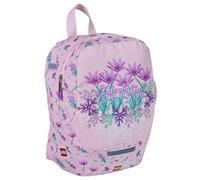 SKANDO BAGS Mochila infantil Lego para niños y niñas de 3 a 6 años, mochila para guardería y guardería, ligera con correa para el pecho, placa para nombre y reflectores en todos los lados, flores