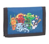SKANDO BAGS Monedero Infantil Lego Ninjago para niños y niñas - Monedero con Cierre de Velcro, Compartimentos para Monedas, Billetes y Fotos - Cartera Robusta y fácil de Limpiar, Lego Ninjago, Family