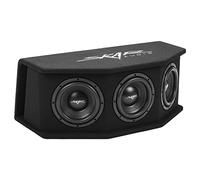 Skar Audio SDR-3X8D2 - Caja de subwoofer Triple de 8 Pulgadas y 2.100 vatios cargada, Serie SDR ventilada, Carcasa Triple cargada D2 de 8 Pulgadas