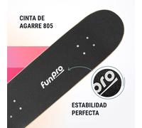 Skate 21 Monopatín grande para adolescentes Madera de arce Diseños fantásticos Fun pro
