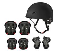 Skate Casco Infantil Equipo de Protección Patinete Certificación CE Rodilleras y Coderas para Niños y Adultos Casco Protector Ajustable para Skate Bicicleta Monopatín Ciclismo Deporte