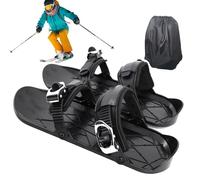 Skate de nieve, esquís cortos - skis de patinaje | Herramientas de esquí ligeras, accesorios de esquí ajustables, patines de nieve antideslizantes multifuncionales para adultos y niños, carreras de