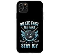 Skate Fast Hit Hard Stay Icy Angry Hockey Puck Art Carcasa para iPhone 11 Pro Max