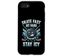 Skate Fast Hit Hard Stay Icy Angry Hockey Puck Art Carcasa para iPhone SE (2020) / 7 / 8