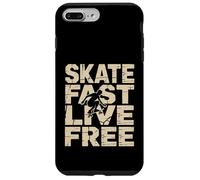 Skate Fast Live Free - Amante del Skate Vintage Carcasa para iPhone 7 Plus/8 Plus