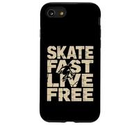 Skate Fast Live Free - Amante del Skate Vintage Carcasa para iPhone SE (2020) / 7/8