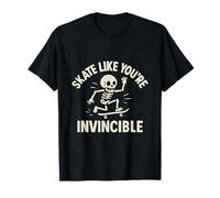 Skate Like You're Invincible Doodle Skateboard Design Camiseta
