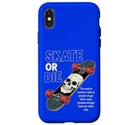 Skate motivation - skater actitud sport skateboard art Carcasa para iPhone X/XS