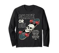 Skate motivation - skater actitud sport skateboard art Manga Larga