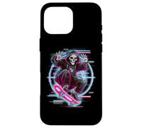Skate Reaper Retro Death's Radical Synthwave Ride Carcasa para iPhone 16 Pro MAX