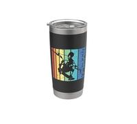 Skate Retro Skateboarder Hombres Niños Skateboard Skateboarding Vaso térmico de acero inoxidable de doble pared