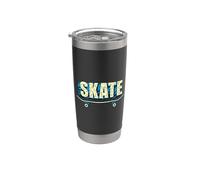 Skate Skateboarder Skateboard Hombres Mujeres Niños Skateboarding Vaso térmico de acero inoxidable de doble pared