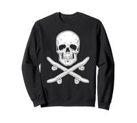 Skate Skull and Crossbones Skateboard Sudadera