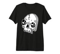 Skate Skull x Skate or Die Blackwork Minimal Camiseta Premium