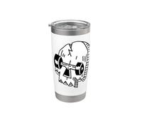 Skate Skull x Skate or Die Blackwork Minimal Vaso térmico de acero inoxidable de doble pared