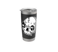 Skate Skull x Skate or Die Blackwork Minimal Vaso térmico de acero inoxidable de doble pared