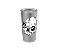 Skate Skull x Skate or Die Blackwork Minimal Vaso térmico de acero inoxidable de doble pared