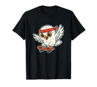 Skate Snowy Owl de Estilo Retro Camiseta