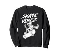 Skate Vibez Vibes Skeleton Skater Skateboard Skateboarding Sudadera