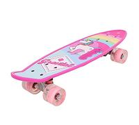 Skateboard con Ruedas LED parpadeantes, Mini Skateboard, con rodamientos ABEC-7, monopatín para niños, jóvenes y Adultos,Tablero de Madera con rodamientos de Bolas (59 * 15 * 11 cm (Rosa))