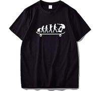 Skateboard Cool Human Evolution tee Homme Streetwear Skate Unisex 100% Cotton Short-Sleeve T-Shirts Black L