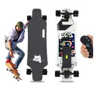 Skateboard Eléctrico con Pantalla Remota y de Velocidad, Longboard Completo para Adultos, Batería de 110Wh, Velocidad Máxima de 25 Km/h, Rango Máximo de 15 Km, Modo de 4 Velocidades B