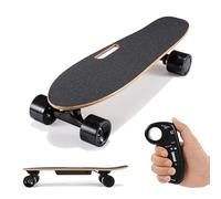 Skateboard Eléctrico para Adultos con Mando a Distancia Inalámbrico, Motor 350W, 4 Velocidades, Diseño con Asa de Transporte Fácil, Monopatín Eléctrico para Movilidad Urbana y Adolescentes