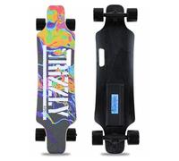 Skateboard Eléctrico para Adultos, Longboard de Crucero Completo con Pantalla Remota y de Velocidad, Batería de 110Wh, Velocidad Máxima de 25 Km/h, Rango Máximo de 15 Km, Modo de 4 Velocidades B
