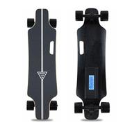 Skateboard Eléctrico para Adultos, Longboard de Crucero Completo con Pantalla Remota y de Velocidad, Batería de 110Wh, Velocidad Máxima de 25 Km/h, Rango Máximo de 15 Km, Modo de 4 Velocidades G