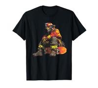 Skateboard Fire con Aspecto de Bombero para Adultos y niños Camiseta