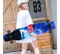 -Skateboard Maple Long Board Bourking Bross Brush Street Boys and Girls Board de Baile de Cuatro Ruedas Scooter Profesional para Adultos (Color: G)