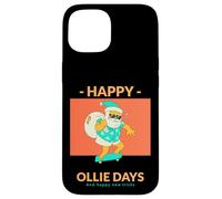 Skateboard Santa Happy Ollie Days Skater Christmas Holidays Carcasa para iPhone 15