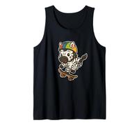 Skateboard Zebra Casco Retro Camiseta sin Mangas