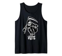 Skateboarder Grim Reaper x Scythe Blackwork Camiseta sin Mangas