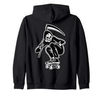 Skateboarder Grim Reaper x Scythe Blackwork Sudadera con Capucha