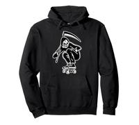 Skateboarder Grim Reaper x Scythe Blackwork Sudadera con Capucha